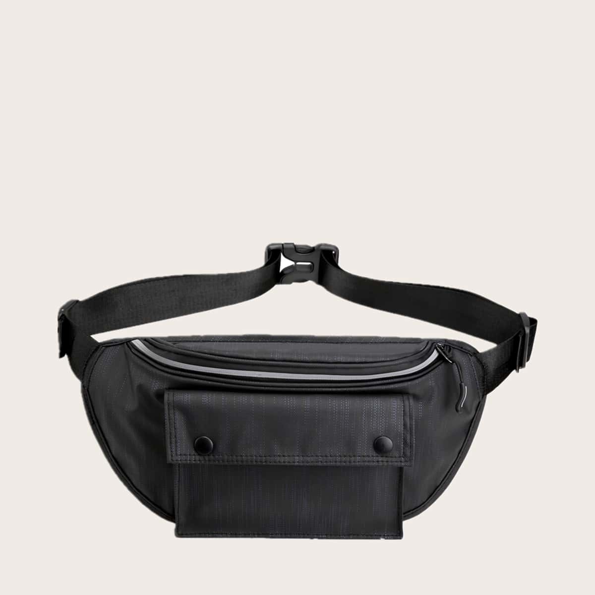 

Guys Pocket Front Fanny Pack, Black