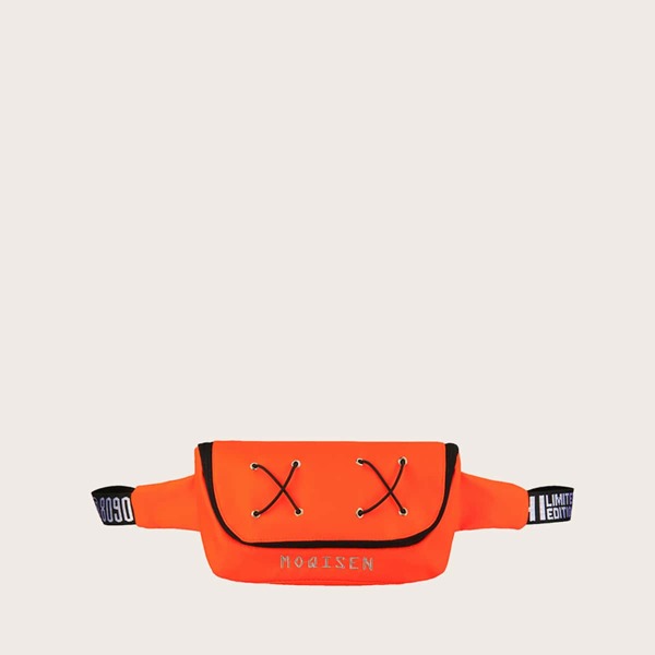 

Men Letter Graphic Fanny Pack, Оранжевые
