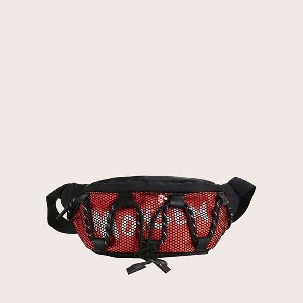 

Мужская контрастная ажурная сетка Fanny Pack, Красный