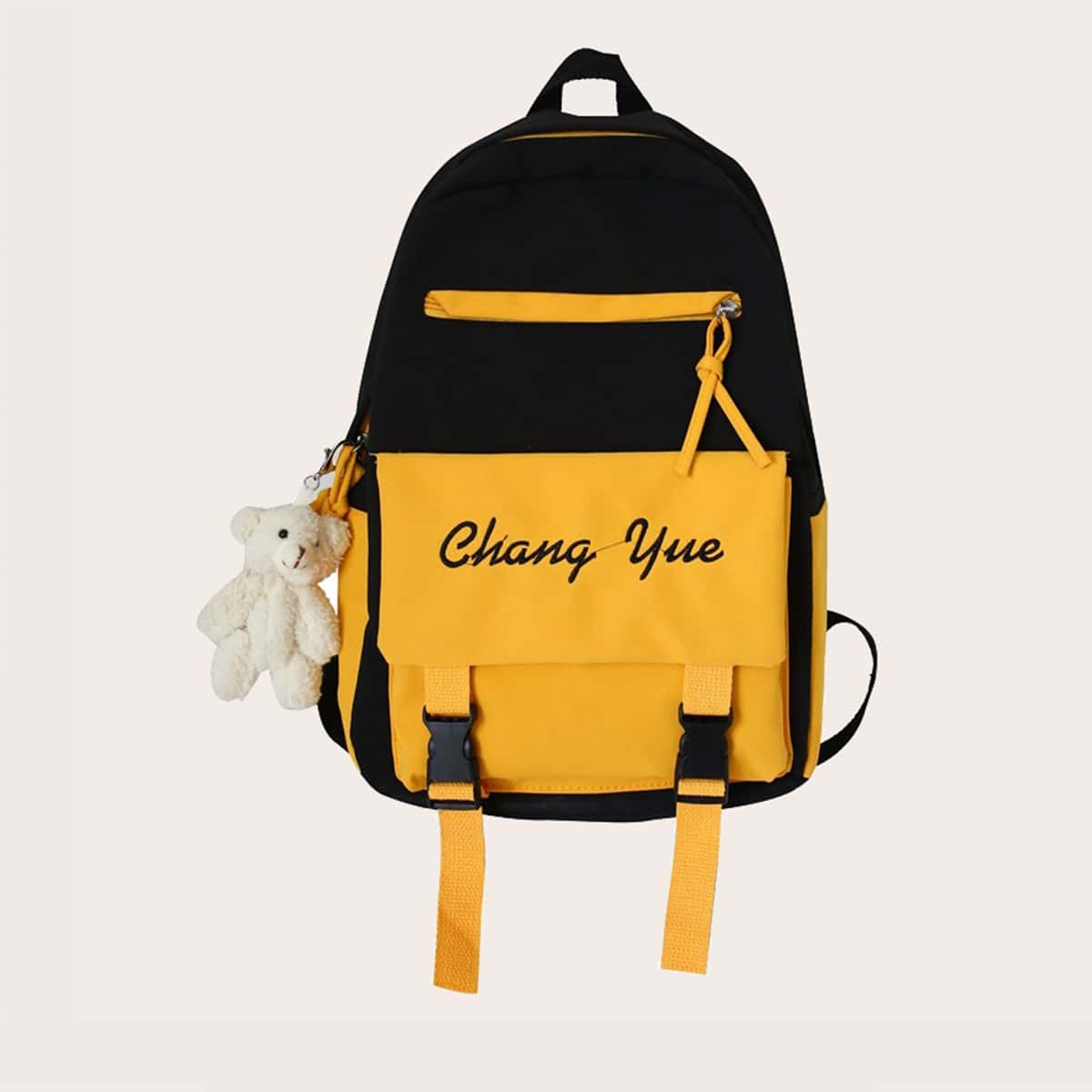 

Pocket Front Backpack With Bag Charm, Multicolor