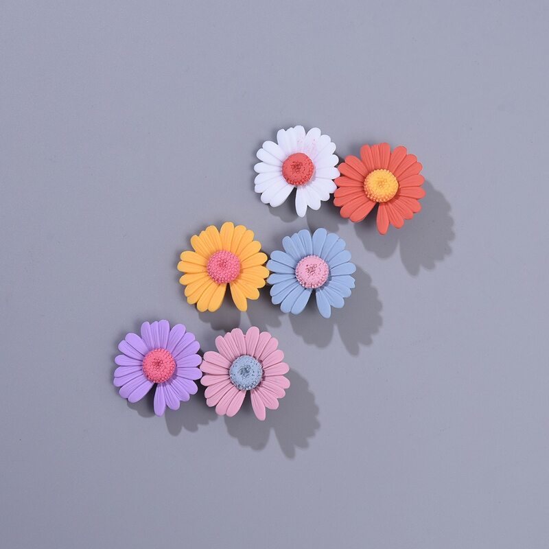 

3pcs Daisy Decor Hair Clip, Multicolor