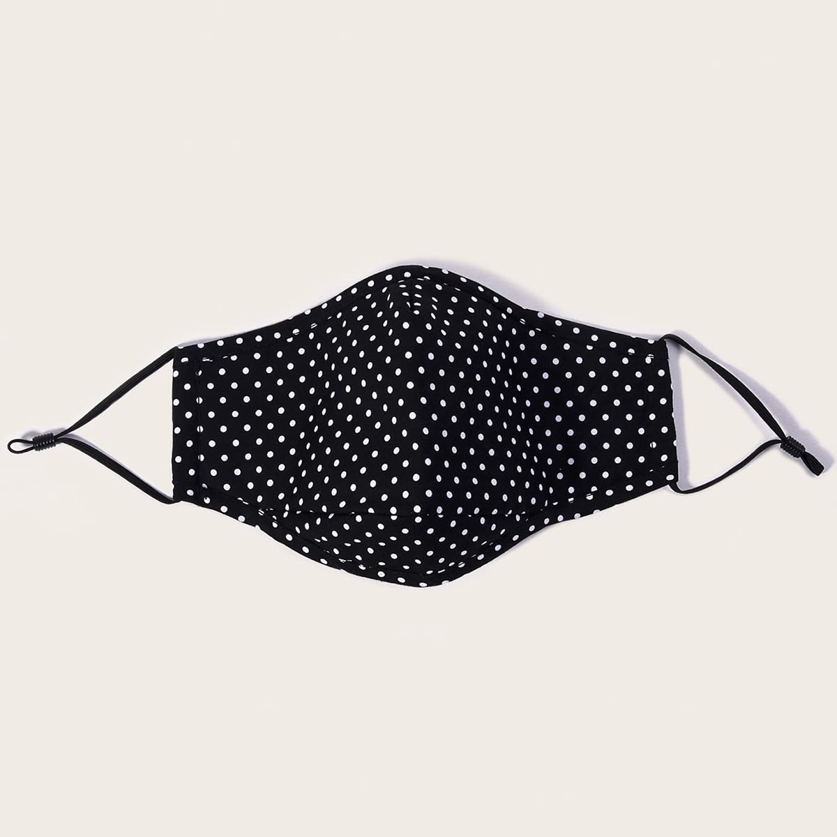 

Guys Polka Dot Face Mask, Black