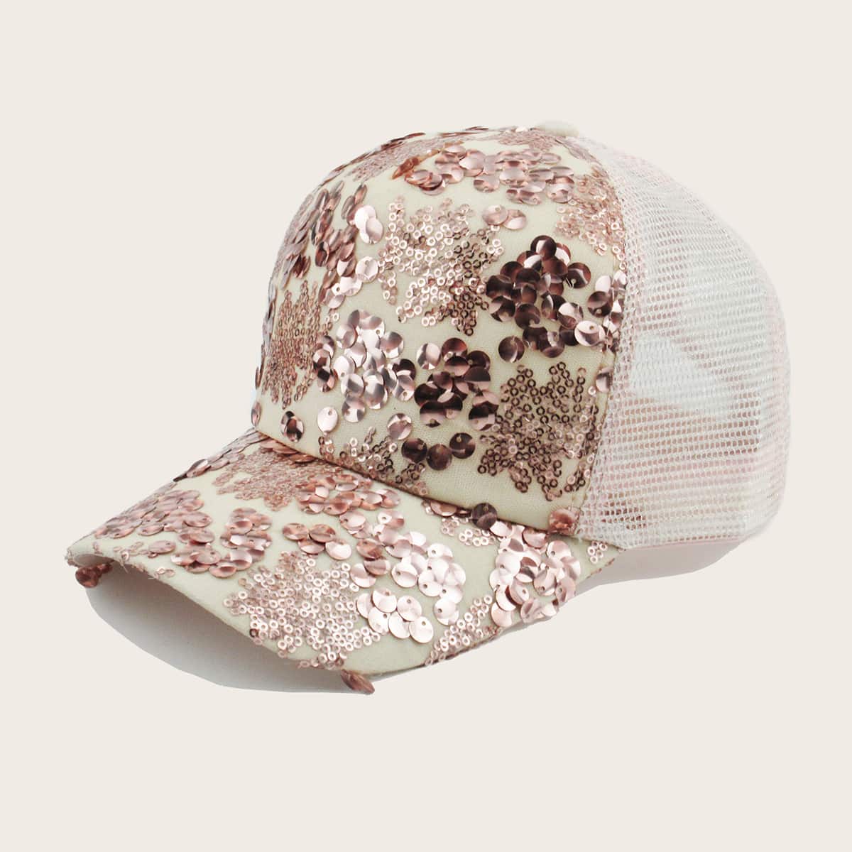 

Sequins Decor Baseball Cap, Multicolor