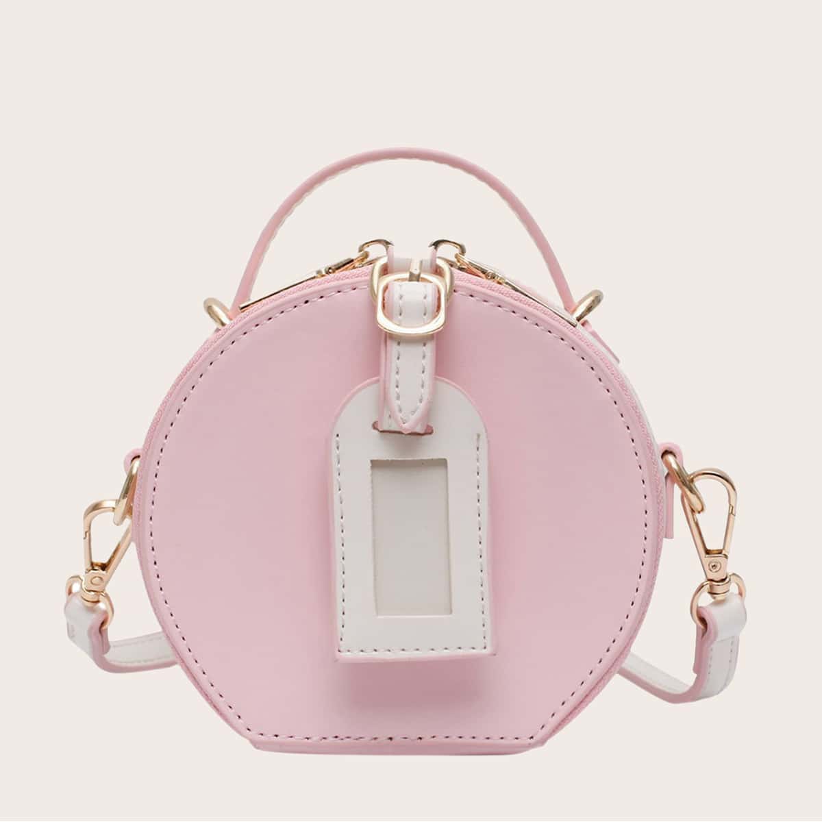 

Mini Round Satchel Bag, Pink