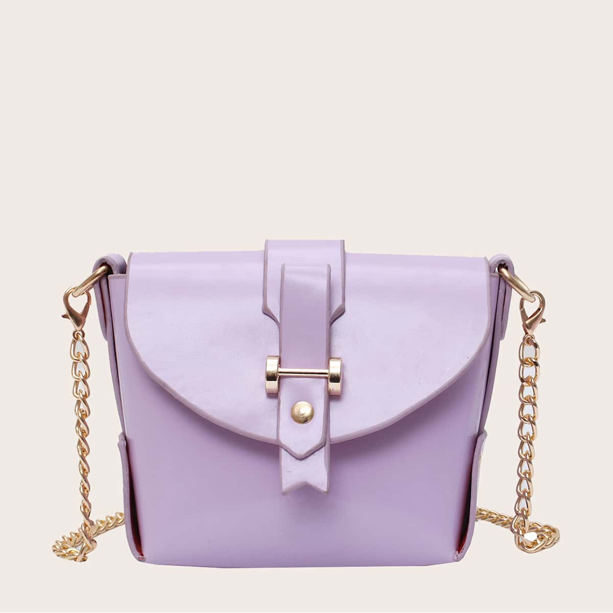 

Mini Flap Chain Crossbody Bag, Purple