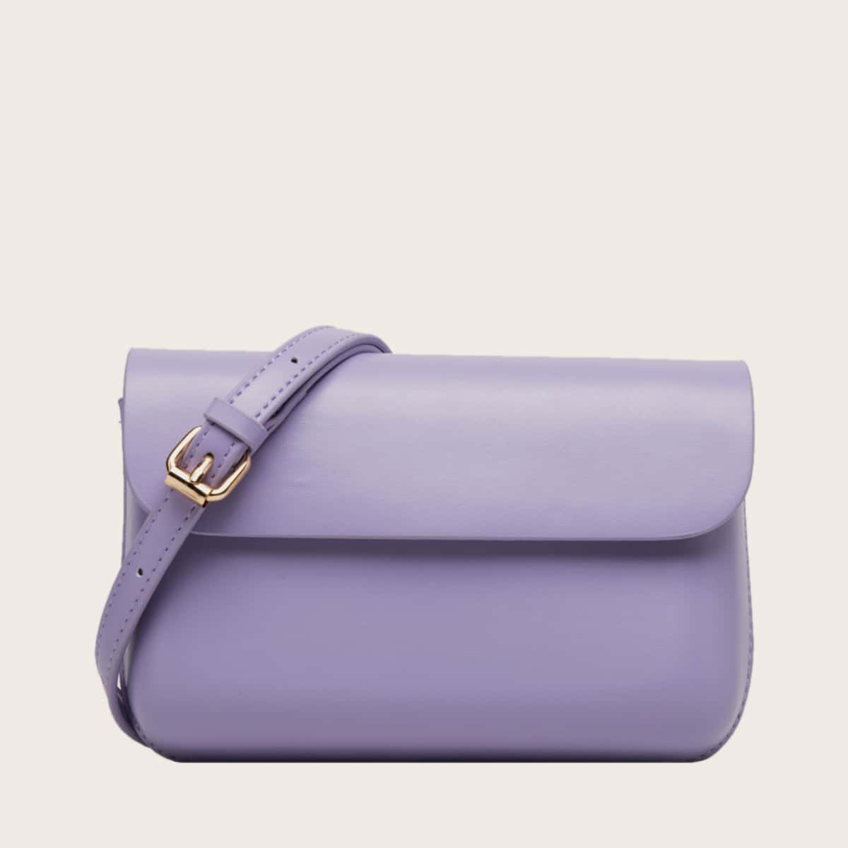 

Minimalist Flap Crossbody Bag, Purple
