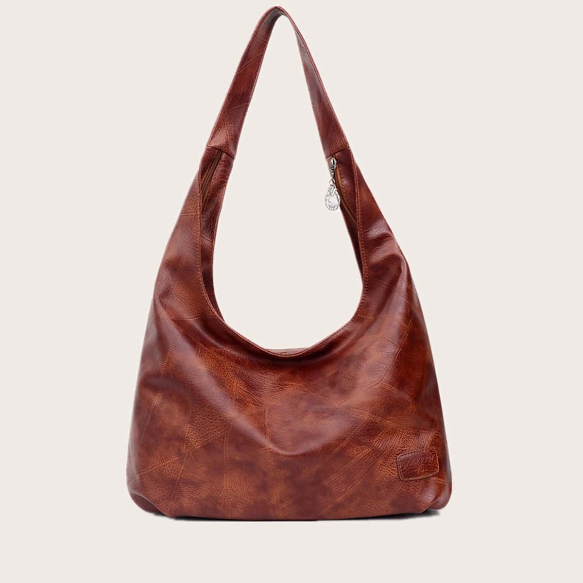

Large Capacity Hobo Bag, Brown