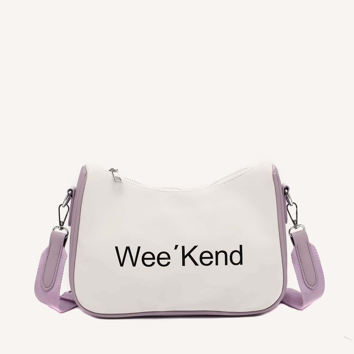 

Letter Graphic Crossbody Bag, White