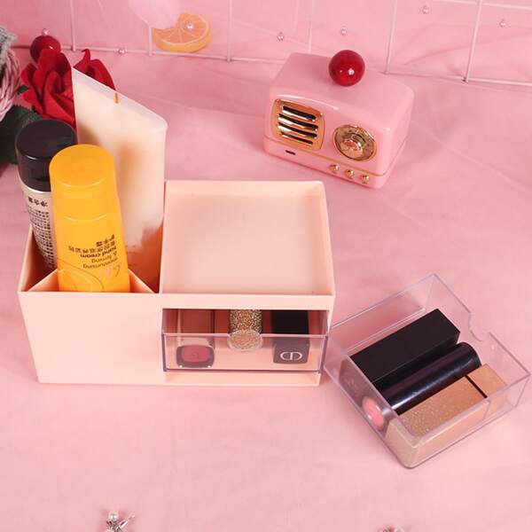 

Multi-grid Cosmetic Storage Box, Розовые
