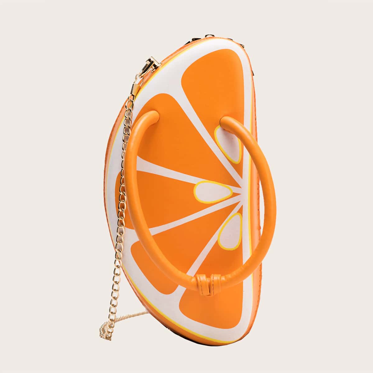 

Orange Slice Shaped Chain Bag