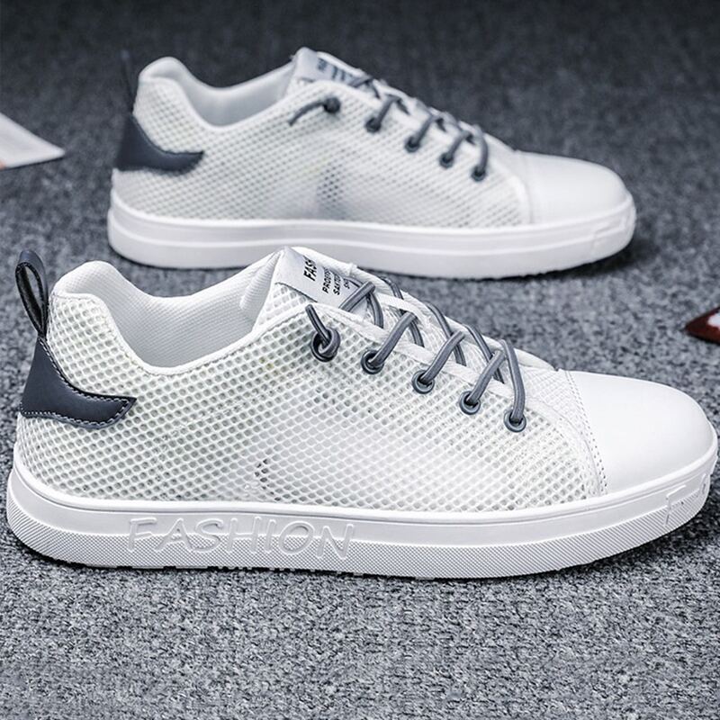 

Guys Lace-up Front Mesh Sneakers, White