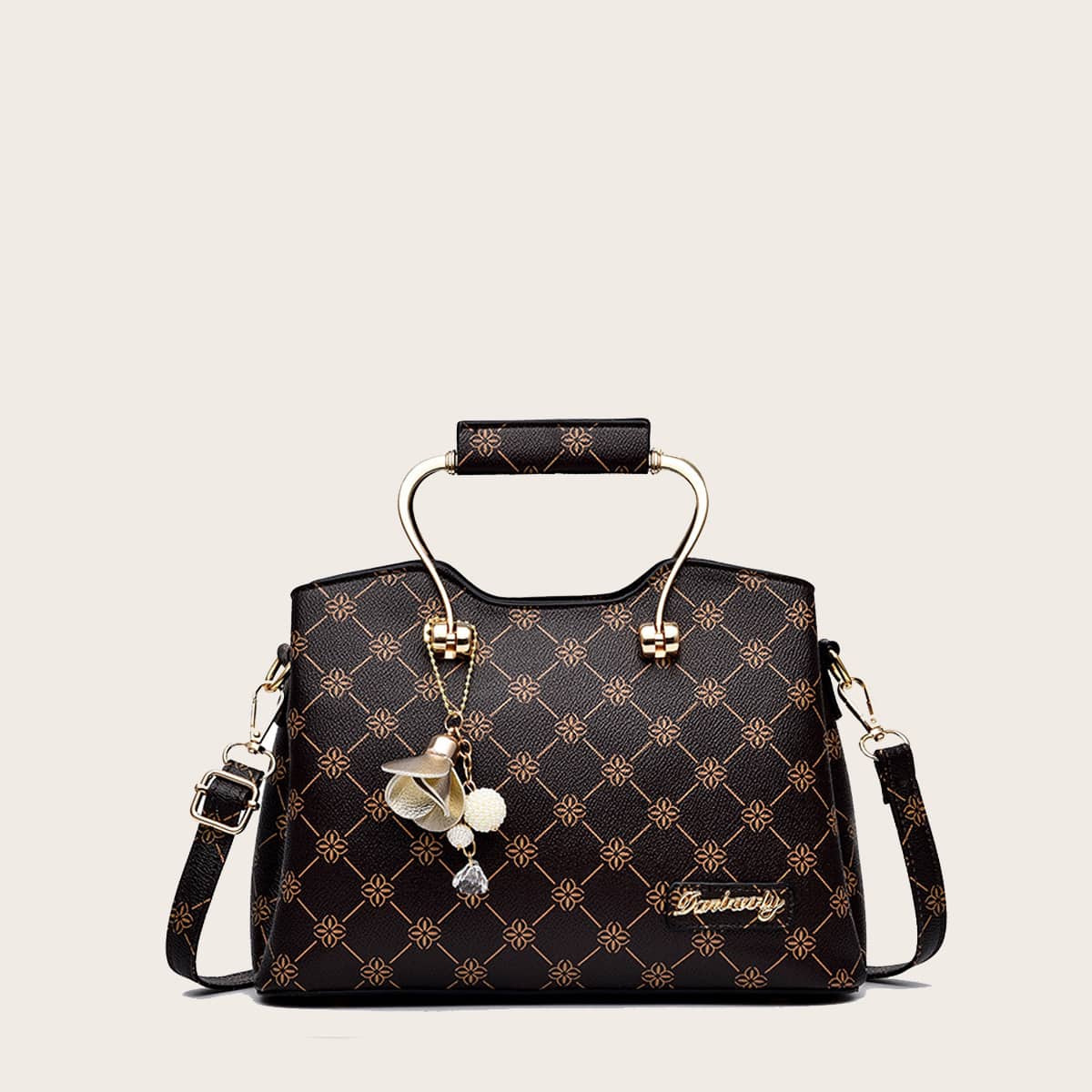 

Zip Front Satchel Bag, Brown