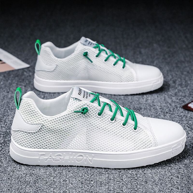 

Guys Lace-up Front Mesh Sneakers, White