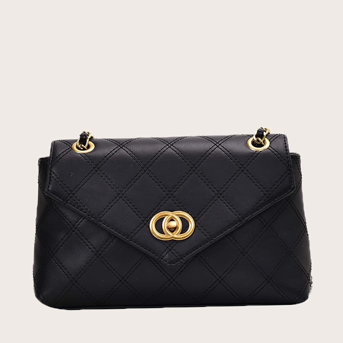

Stitch Detail Crossbody Bag, Black