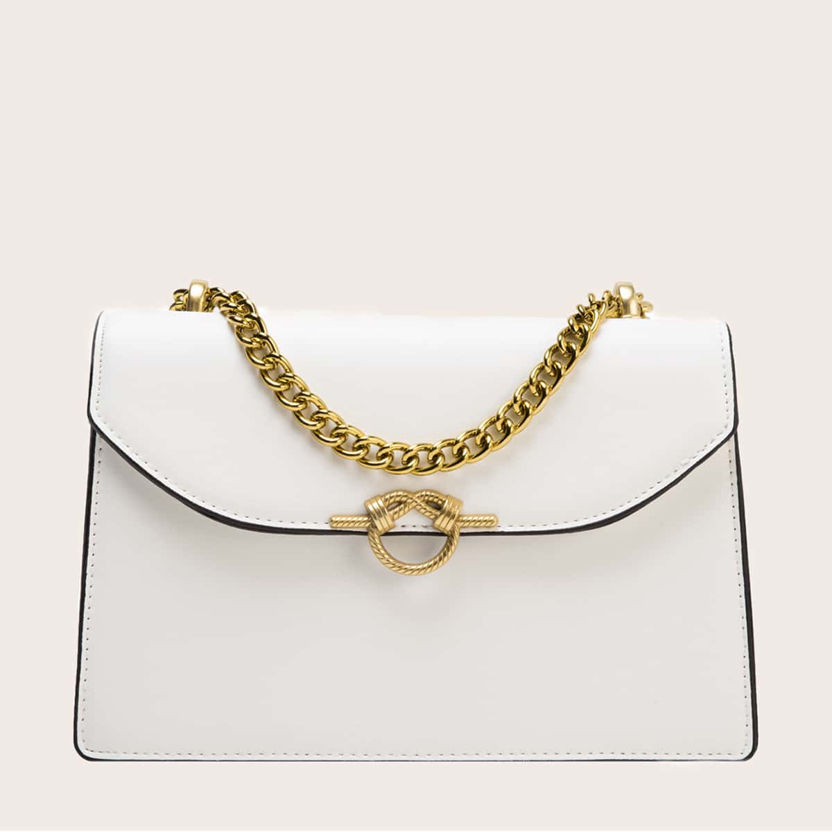 

Flap Chain Crossbody Bag, White
