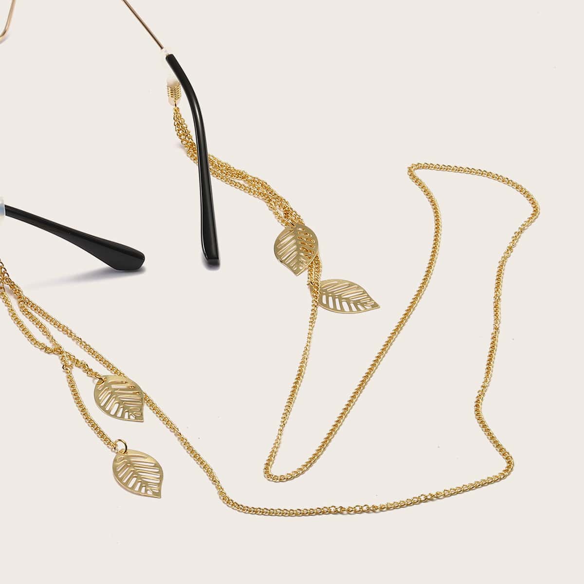 

Metal Leaf Glasses Chain, Gold