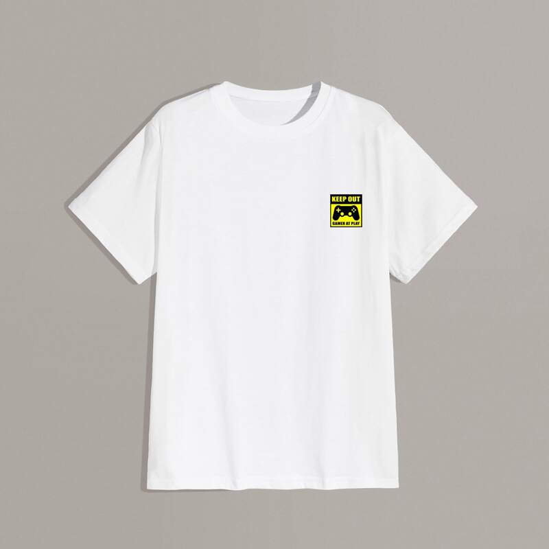

Guys Slogan Graphic Tee, White