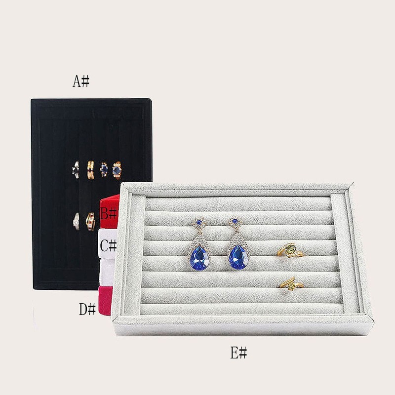 

1pc Solid Jewelry Storage Box, Multicolor