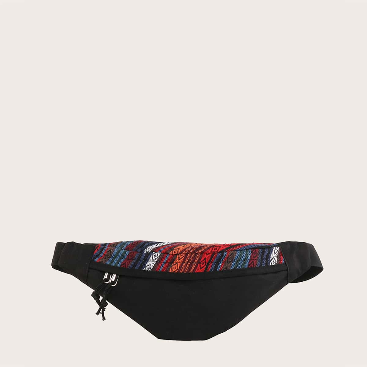 

Guys Tribal Print Fanny Pack, Black