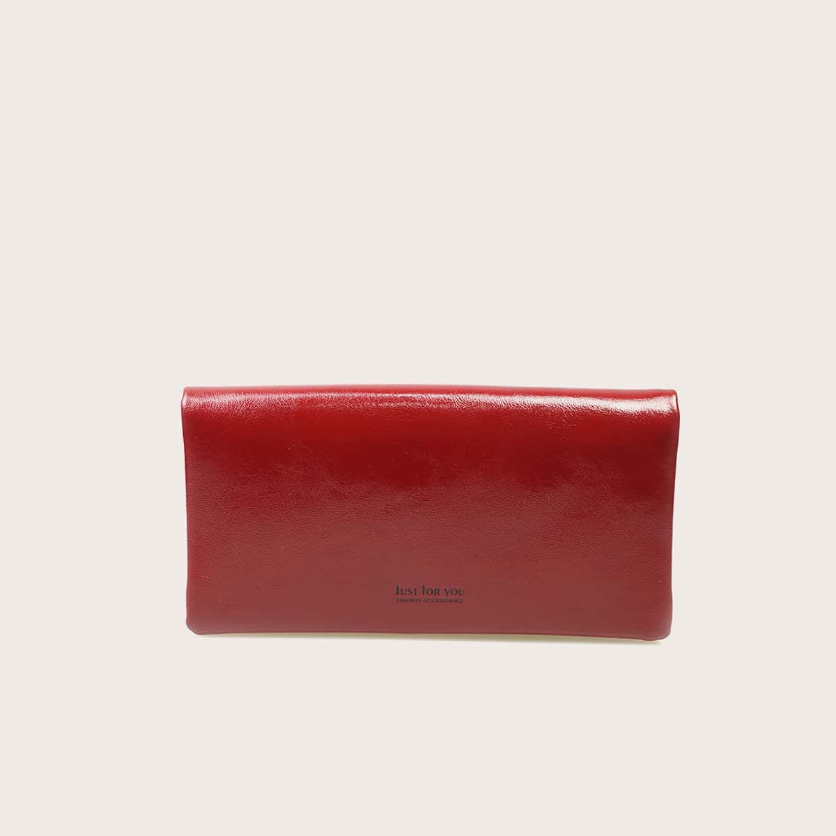 

Minimalist Snap Button Purse, Red