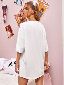 Áo thun Đồ họa trắng Giải trí - trắng - Xem 2