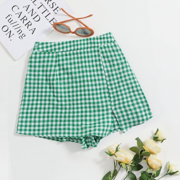 

Buffalo Plaid Skort, Green