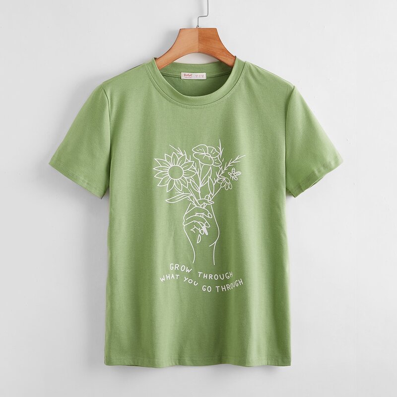 

Graphic Print Green Tee