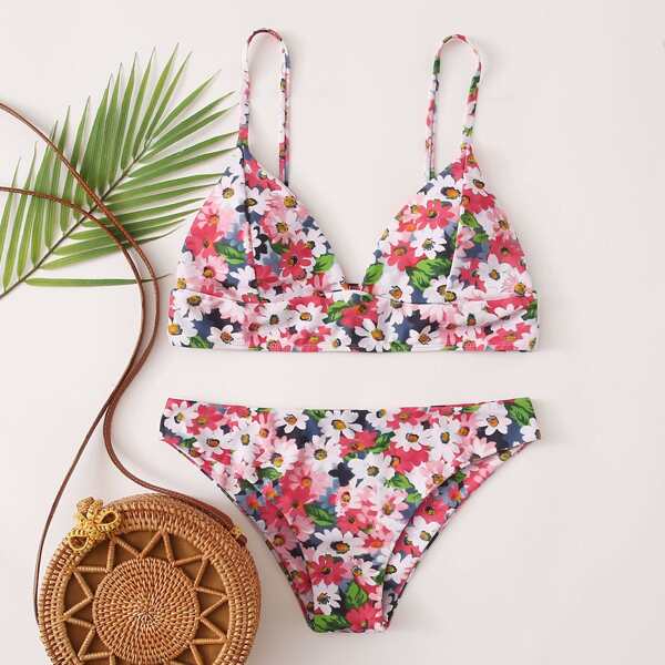 

Цветочный купальник бикини, Многоцветный