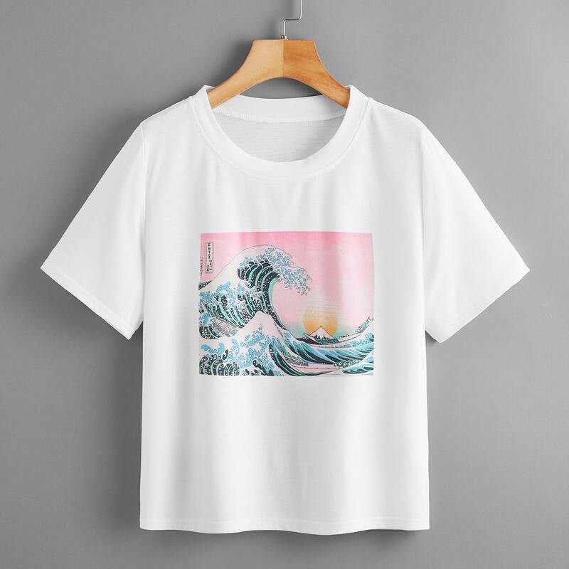 

Wave Graphic Tee, White