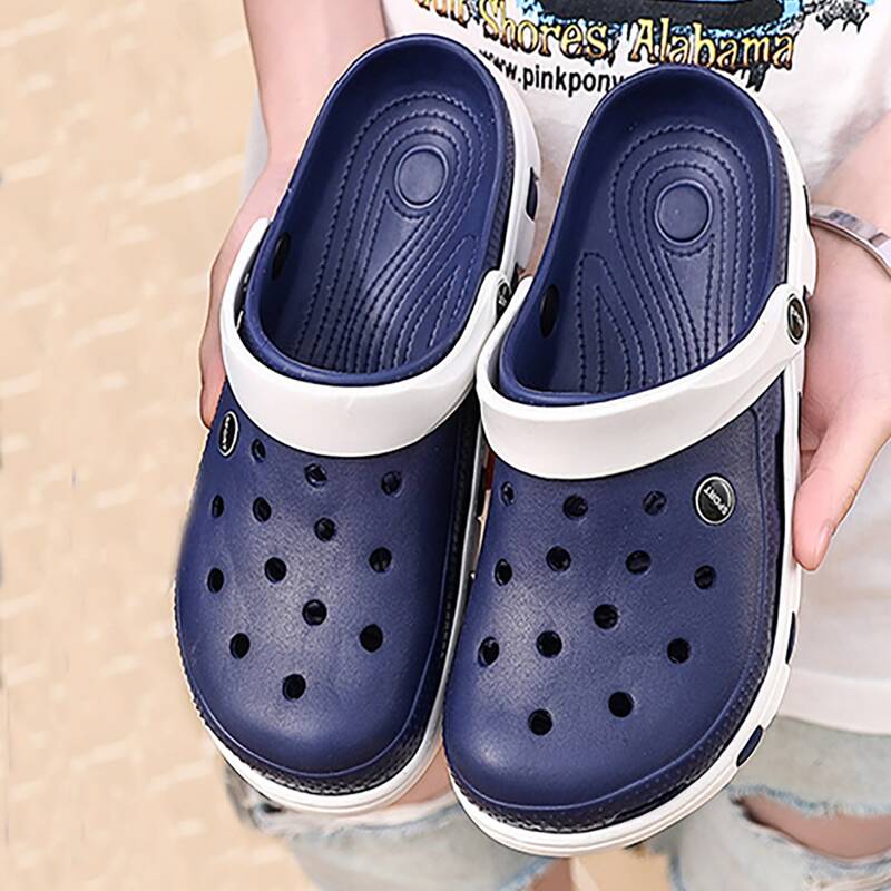 

Guys Round Toe Hollow Out Sandals, Navy