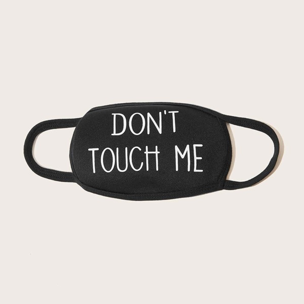 

Слоган Графическая Тканевая Маска для Лица, Чёрный