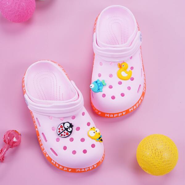 

Toddler Girls Cartoon Decor Hollow Out Sandals, Pink