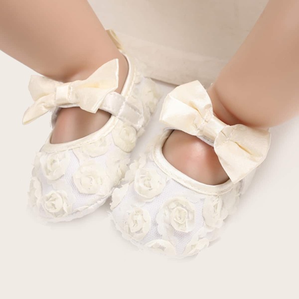 

Baby Girls Bow Декор Цветочные аппликации Квартиры, Бежевые