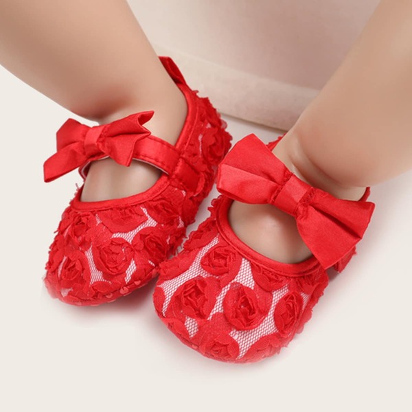 

Baby Girls Bow Декор Цветочные аппликации Квартиры, Красный