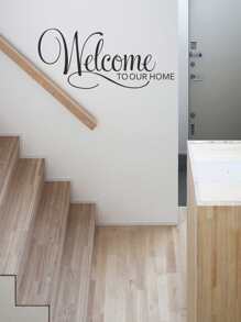 Adhesivo de pared con gráfico de eslogan, arte de pared autoadhesivo negro impermeable para decoración del hogar, pegatinas, adhesivo de pared, vinilo para decoraciones del hogar, artículos de decoración de primavera para refrescar tu hogar, pegatinas de decoración de ramas, regalos de cumpleaños, graduación, decoración de cocina - Negro - Ver 3