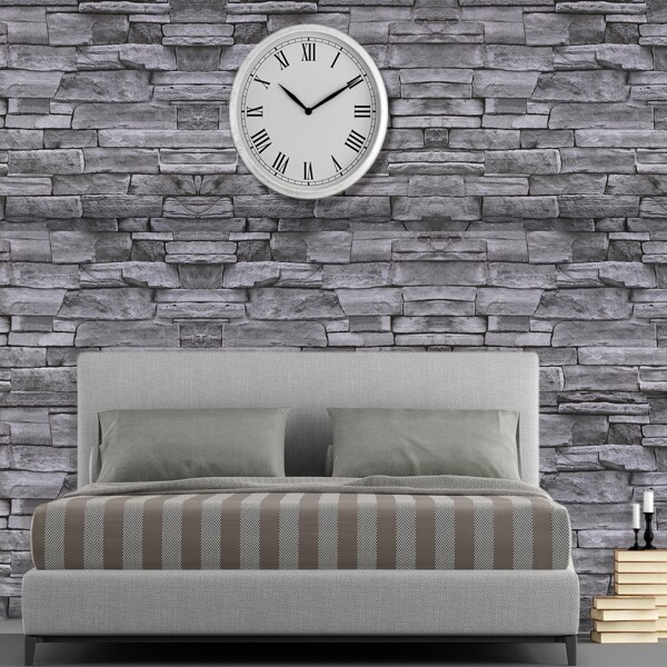 

Stone Pattern Wall Sticker, Grey