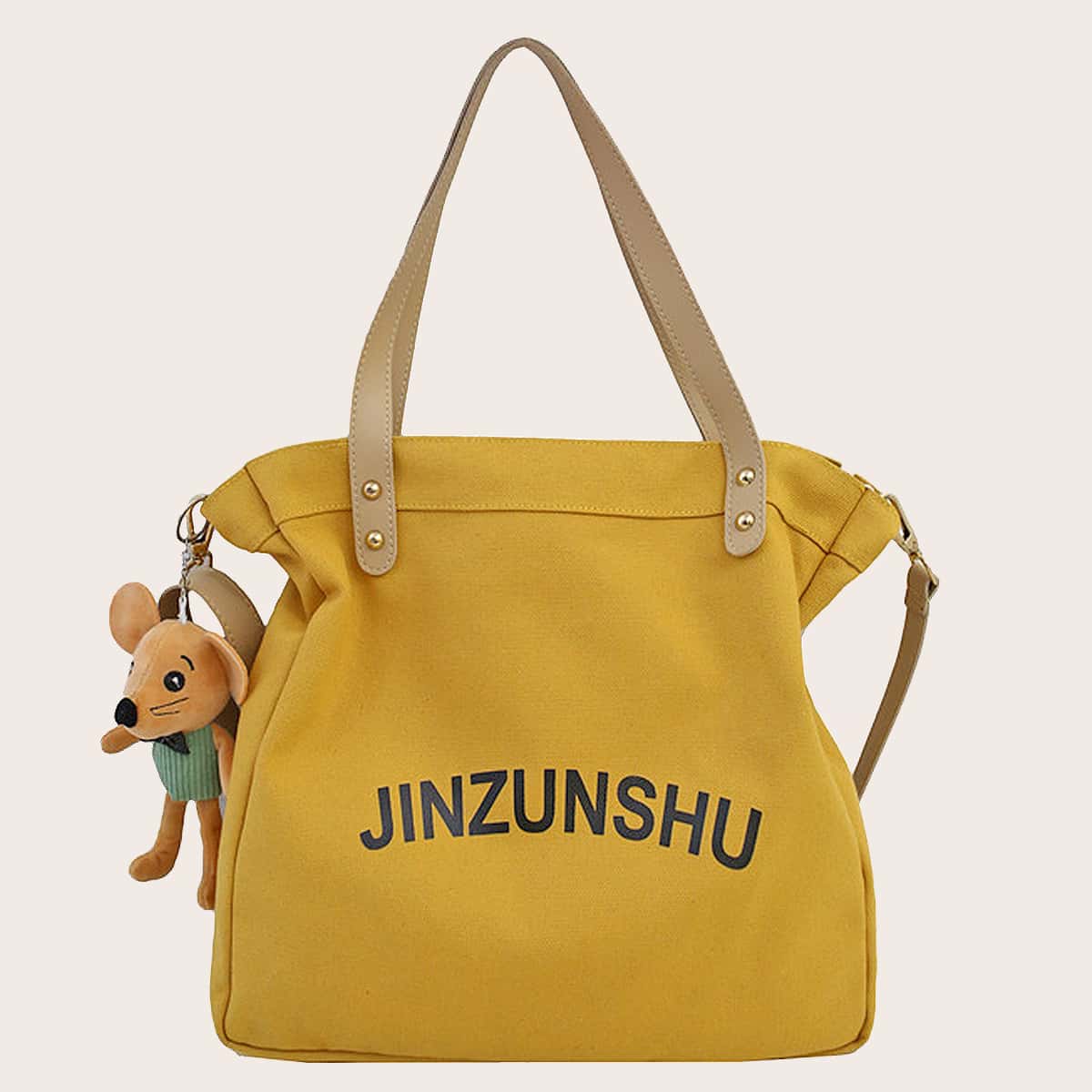 

Letter Graphic Tote Bag, Yellow