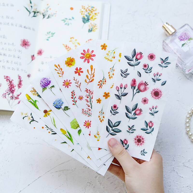 

1pc Plant Pattern Random Sticker, Multicolor