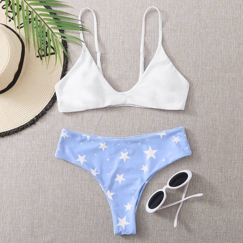 

Star Cami Bikini Swimsuit, Multicolor