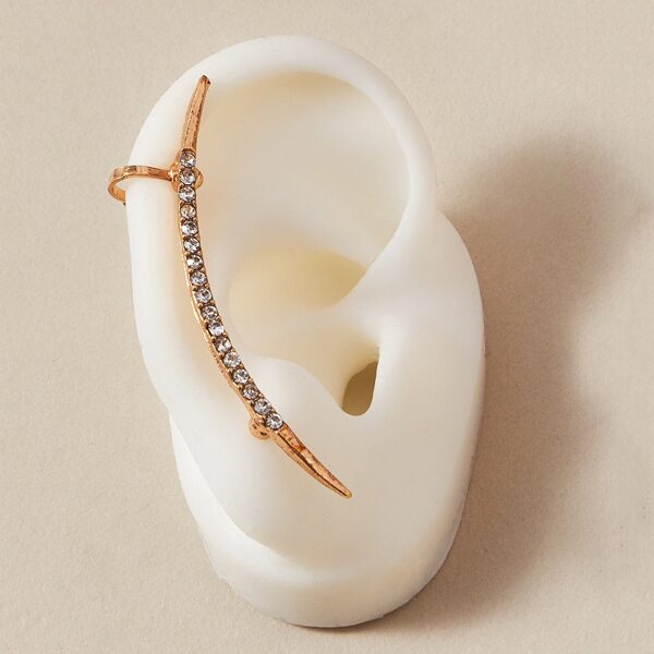 

Rhinestone Decor Ear Climber, Gold