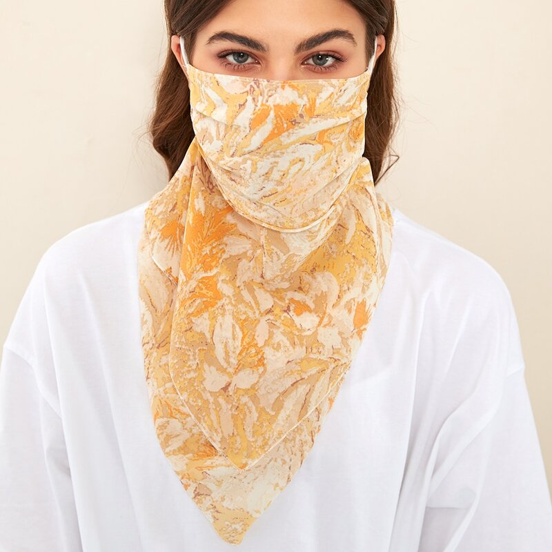 

Graphic Sun Protection For The Face, Multicolor