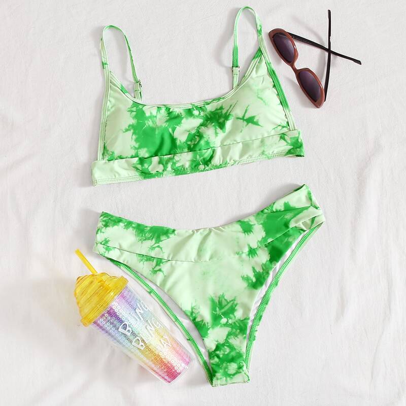 

Tie Dye Bikini Swimsuit, Green