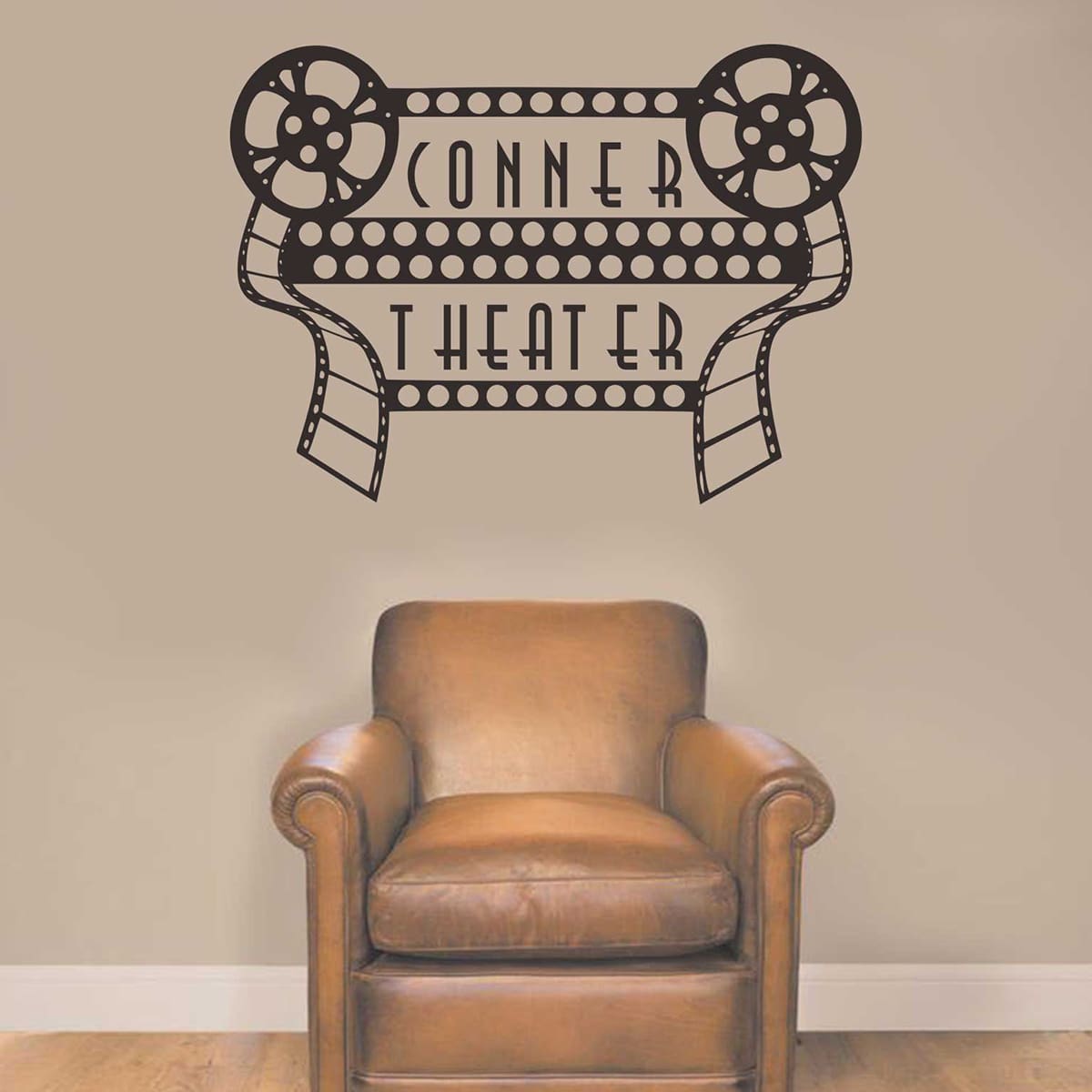 

1sheet Movie Projector Wall Sticker, Black