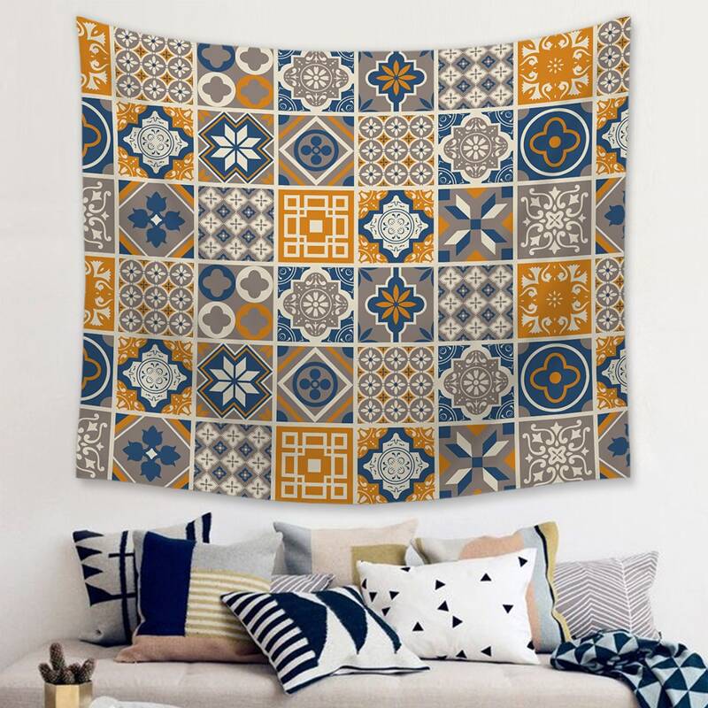 

Patchwork Pattern Tapestry, Multicolor
