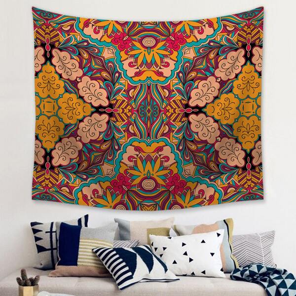 

Flower Print Tapestry, Multicolor
