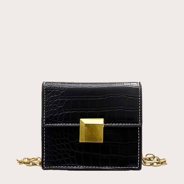 

чёрный Крокодил Сумка через плечо