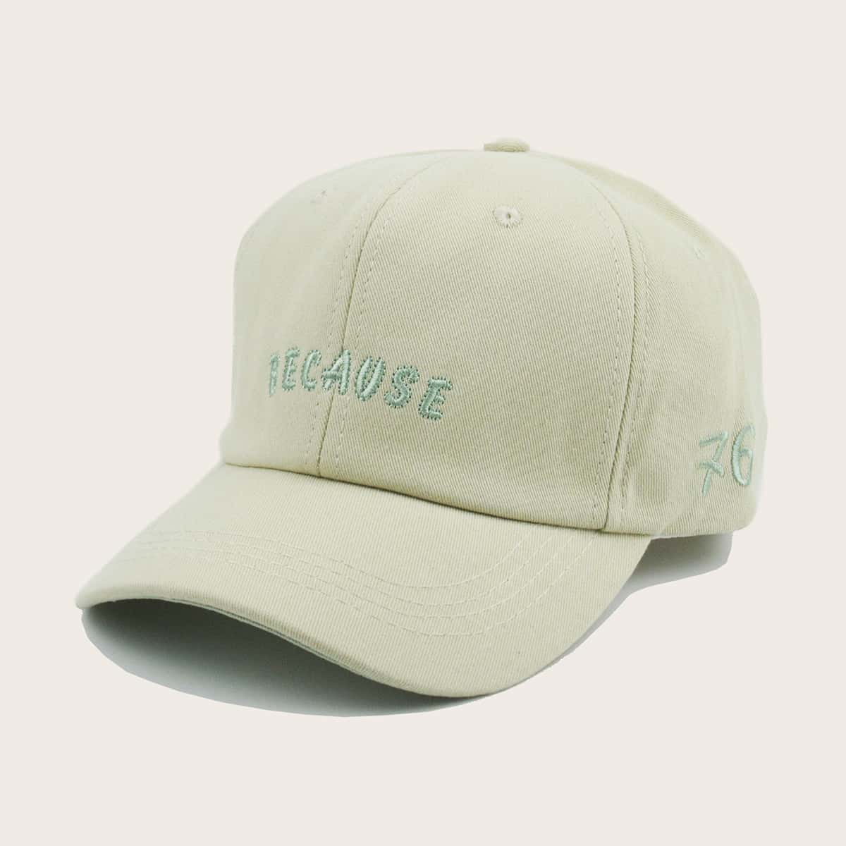 

Guys Letter Embroidered Baseball Cap, Green