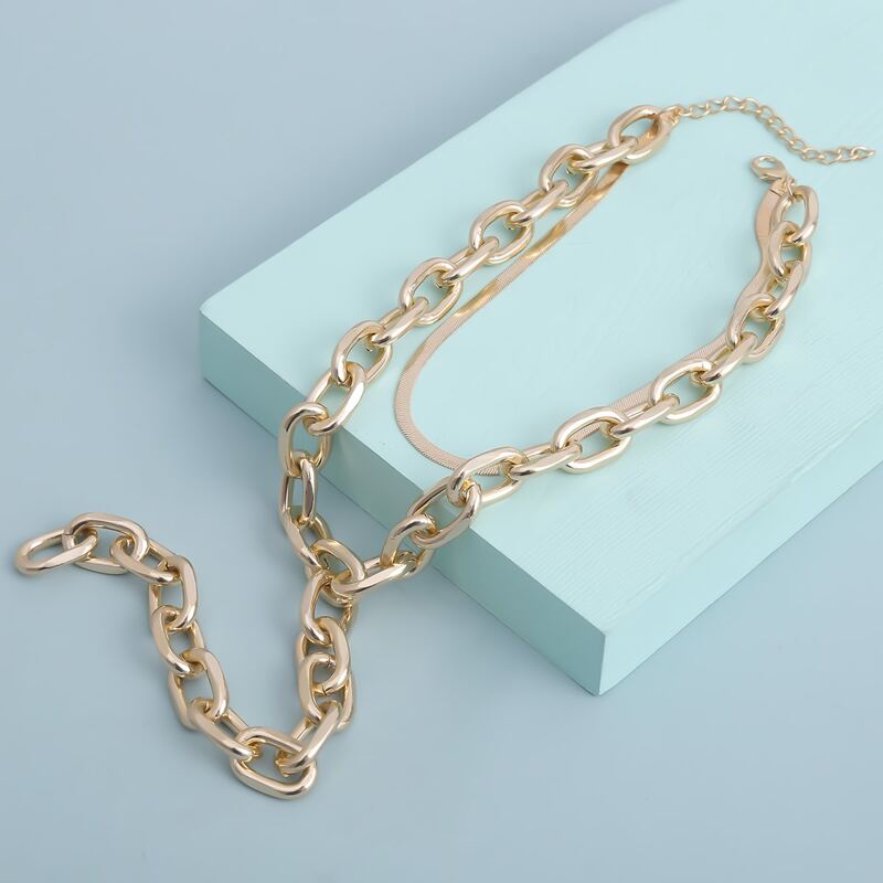 

Chain Layered Necklace, Gold