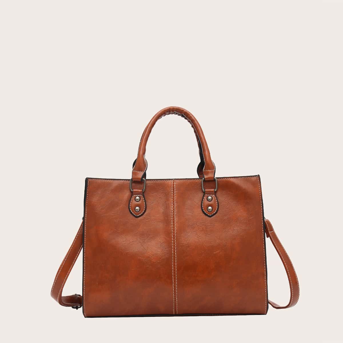 

Minimalist Satchel Bag, Brown