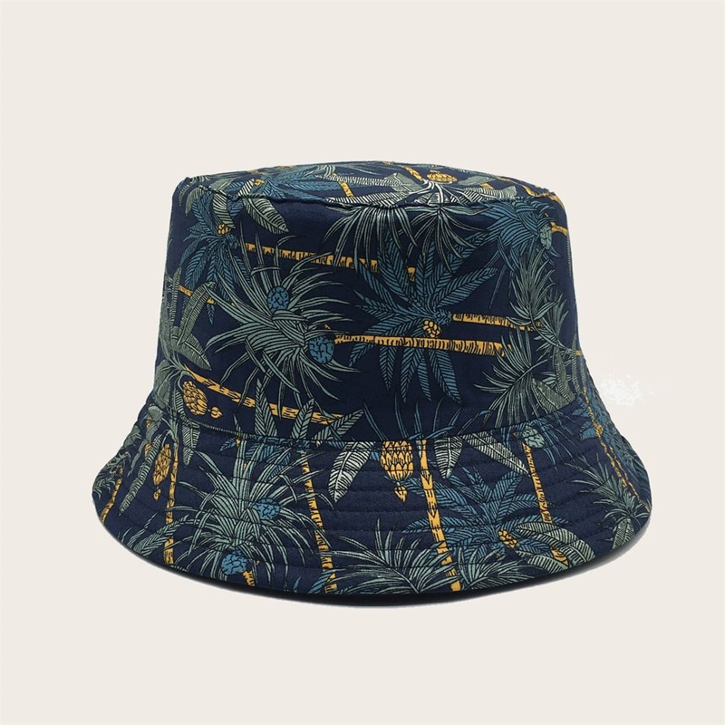 

Guys Plant Pattern Bucket Hat, Multicolor